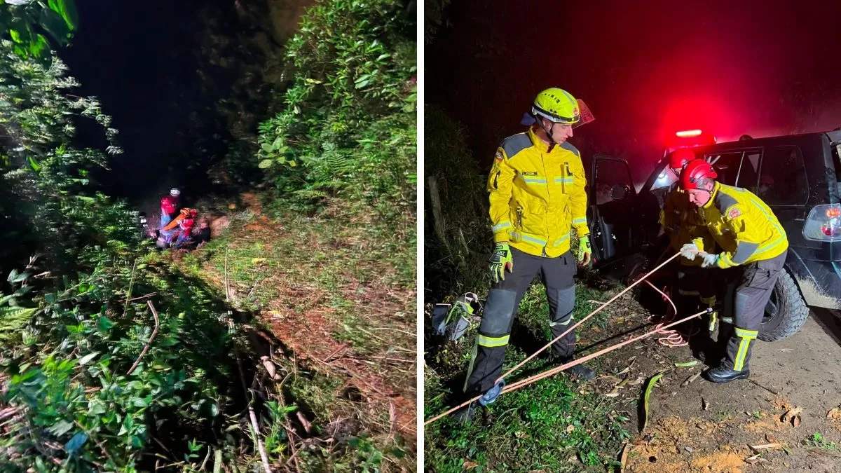 Jovem cai de mirante em São Bento do Sul após proteção de madeira ceder