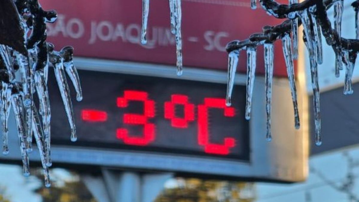 Nova onda de frio trará temperaturas negativas ao centro-sul do Brasil em agosto