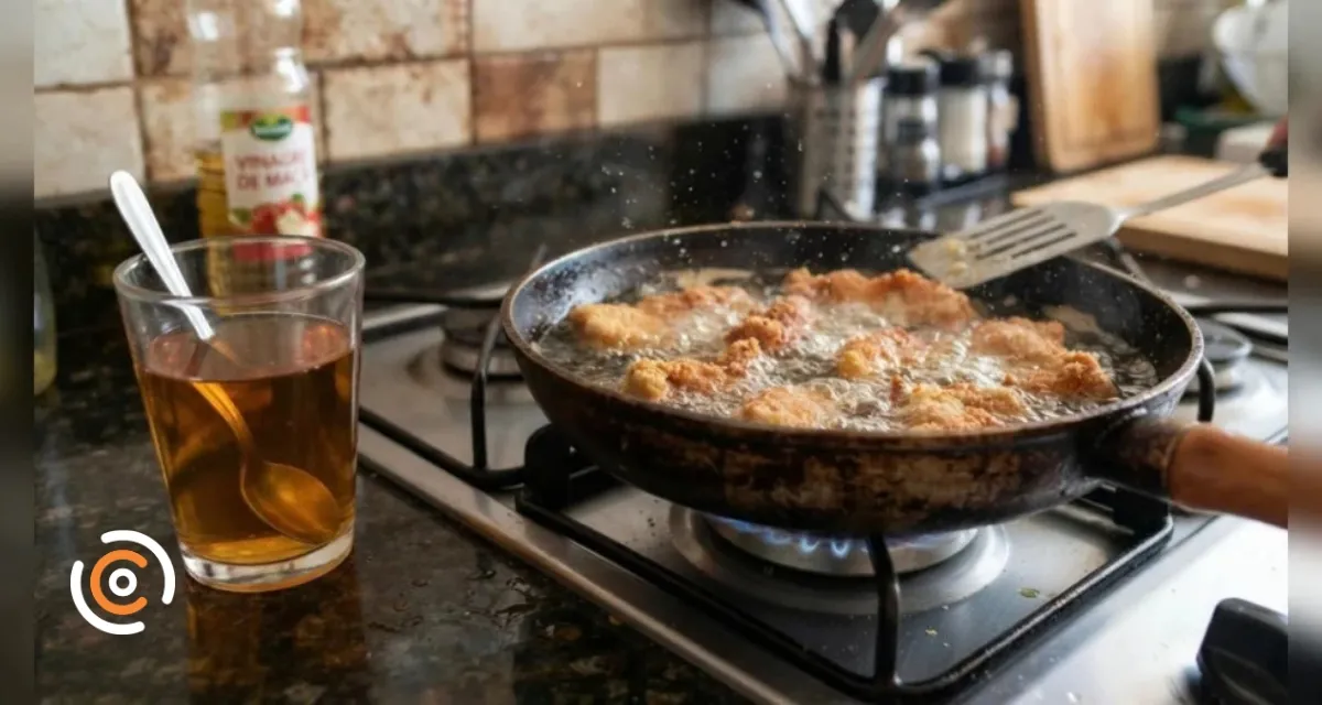 Cheiro de fritura na cozinha? Truque com copo de vinagre ajuda a eliminar cheiro de fritura de forma simples e econômica