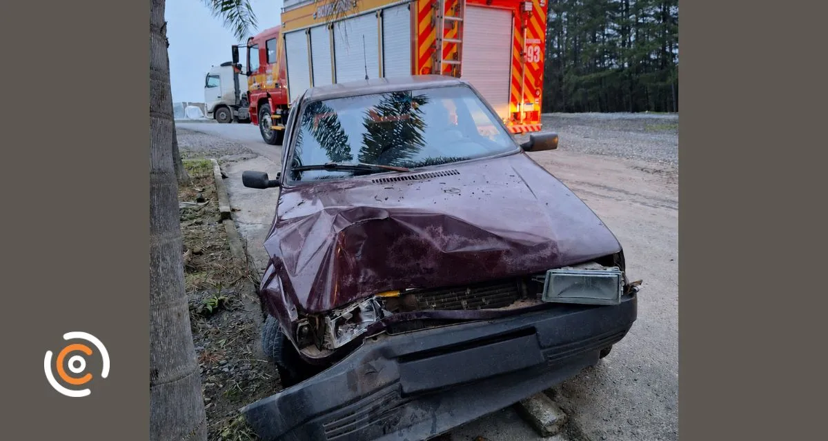 Colisão em Palmeira Deixa Uma Mulher Ferida na Acesso à BR-280 em Canoinhas