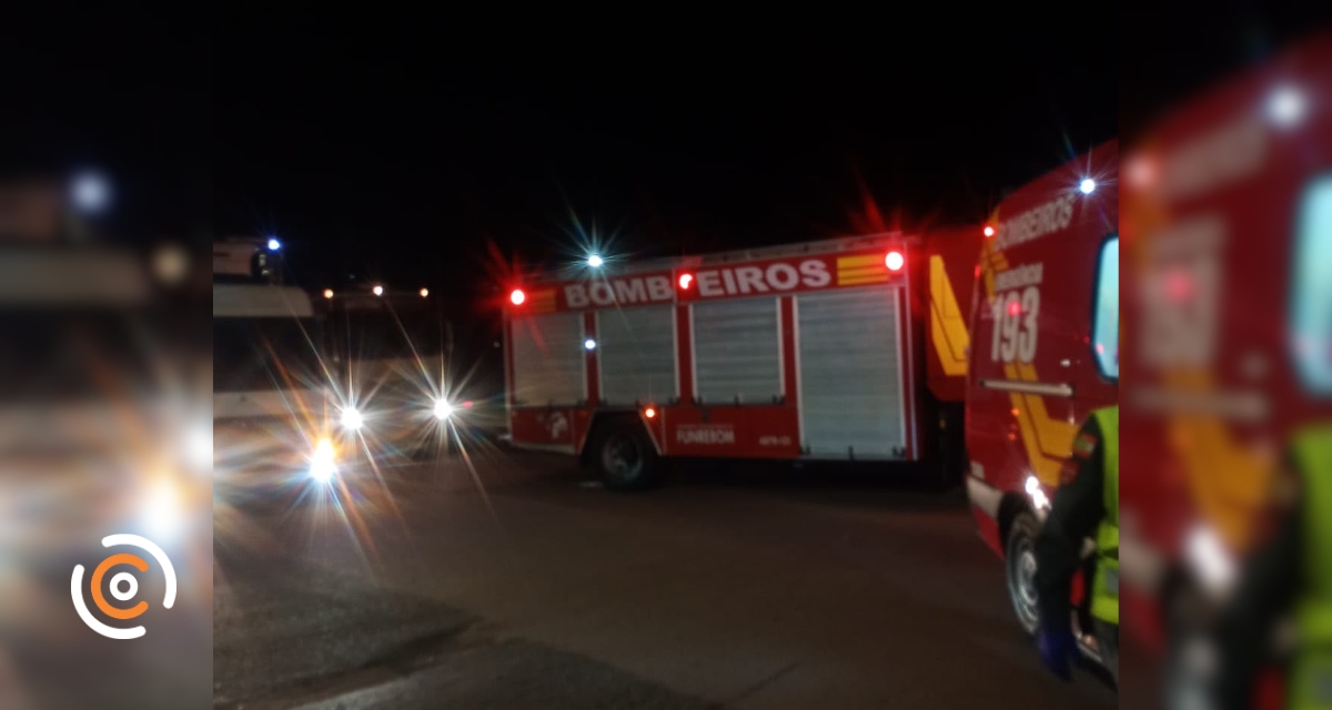 Duas pessoas ficam feridas após acidente na BR-280, em Rio Negrinho