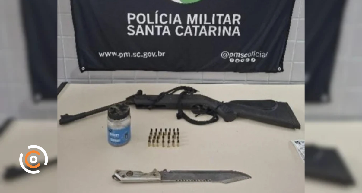 Idoso é preso após ferir enteada com golpe de faca em Mafra