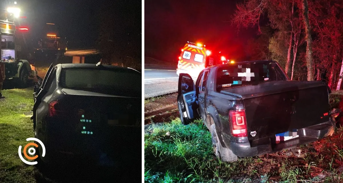Bombeiros de Monte Castelo e Papanduva atendem colisão na BR-116