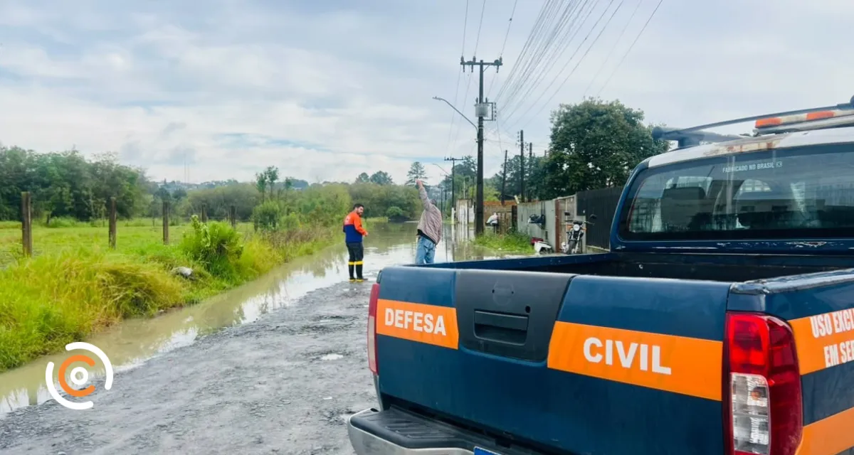 Polícia Militar pede que motoristas evitem áreas alagadas para não atrapalhar resgates em Canoinhas