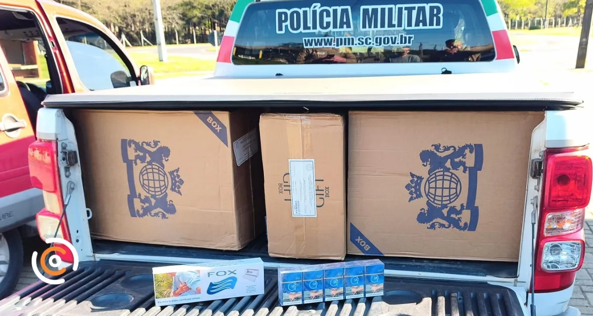 PM apreende mais de 5 mil carteiras de cigarros contrabandeados em Canoinhas