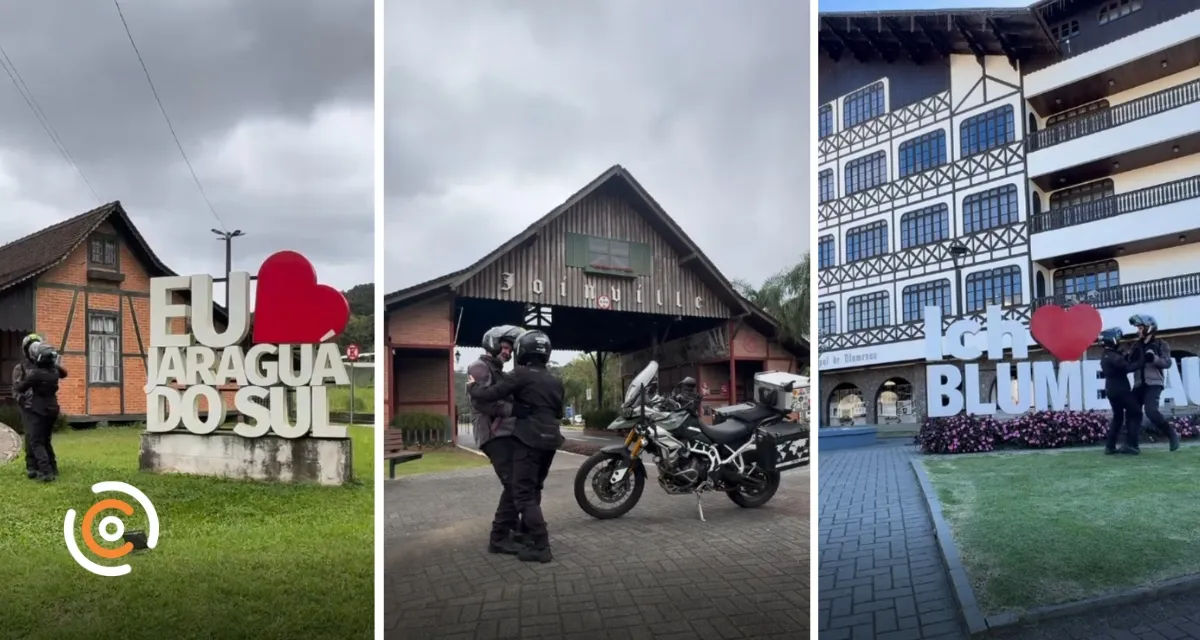 “Vou Pra Santa Catarina”: Casal transforma música em roteiro de viagem de moto