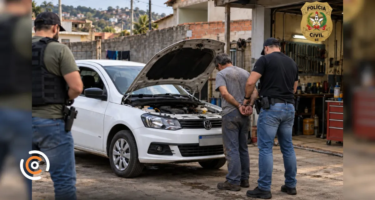 Polícia Civil simula problema mecânico e prende foragido em Rio Negro