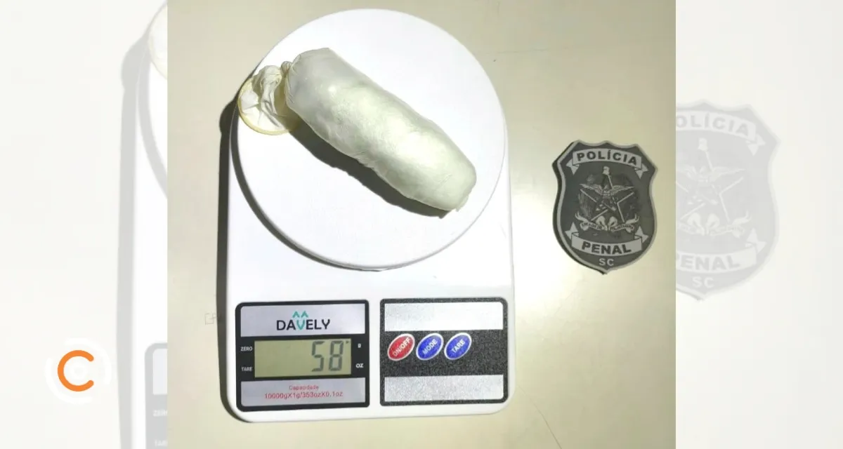 Mulher é presa ao tentar entrar com drogas em penitenciária de São Bento do Sul