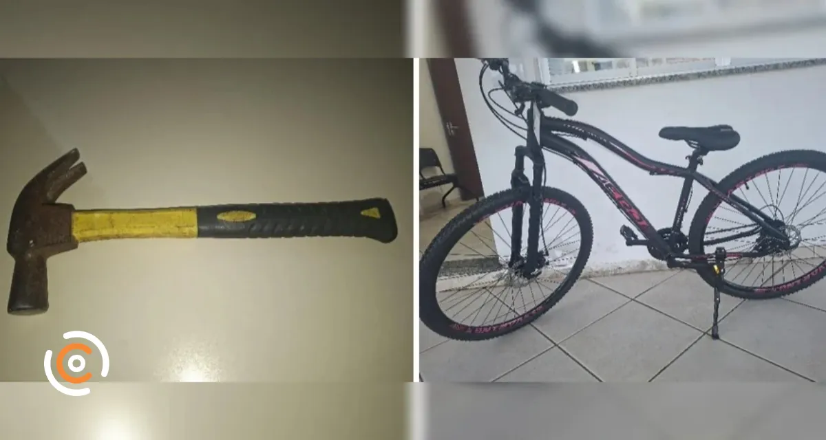 Homem rouba bicicleta de loja e agride funcionário com martelo em Itaiópolis